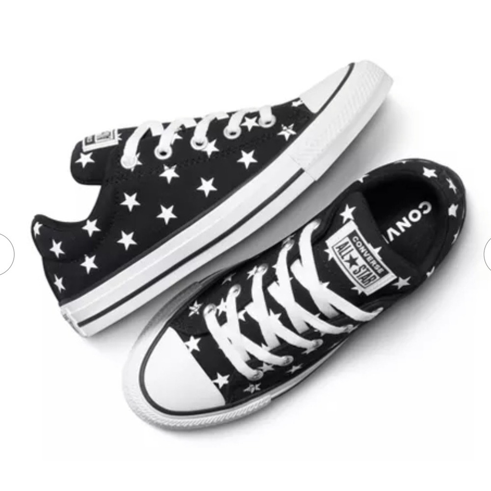 Converse Chuck Taylor All Star Street Ox Black White Stars Mens 5 Womens 7